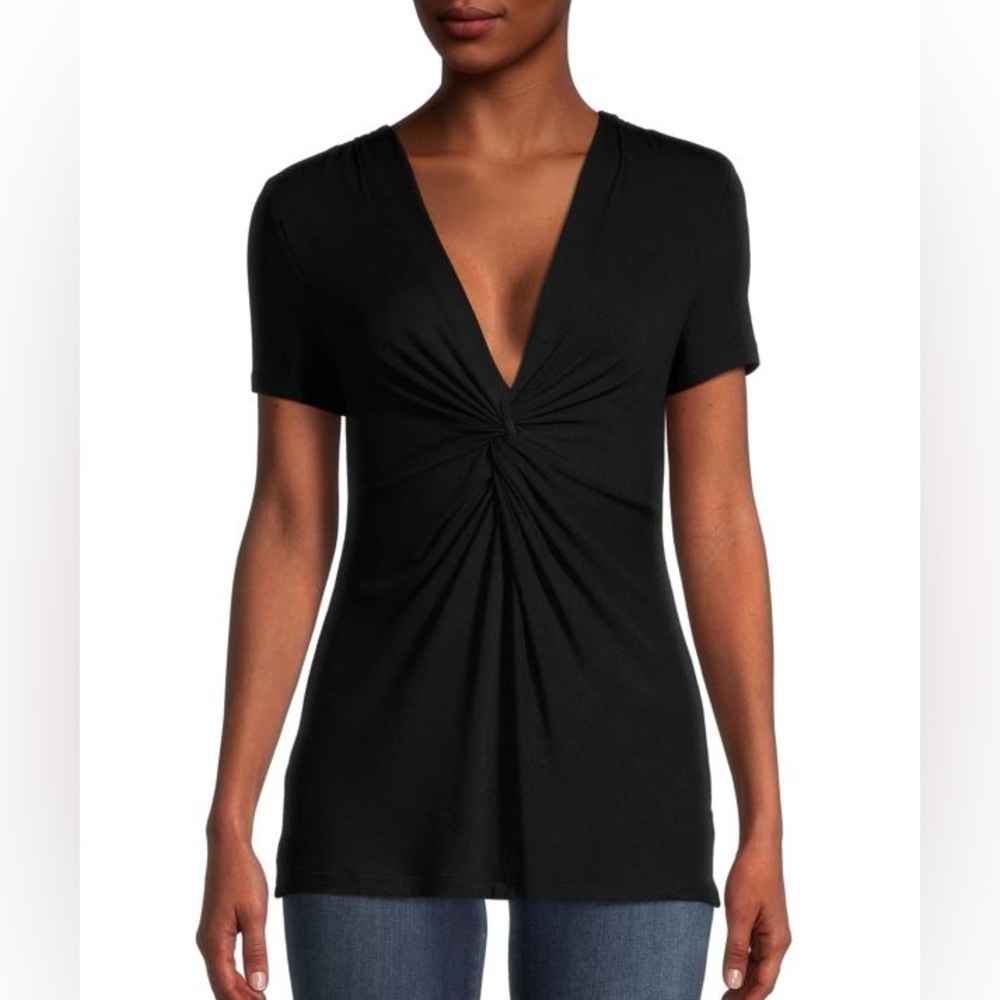 Catherine Malandrino Twist Front Plunge Top Size Medium